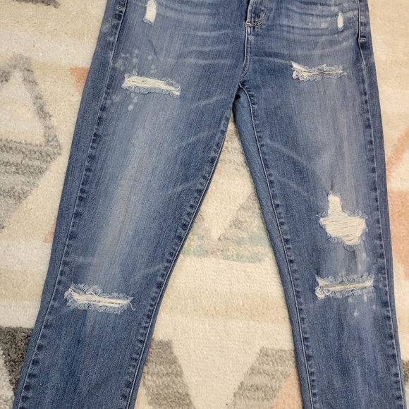 AGOLDE Sophie Distressed Denim Blue Jeans Size 27 - Picture 4 of 7